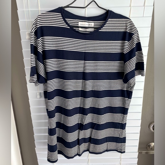 Zara Men’s Stripped Tee - Picture 1 of 2
